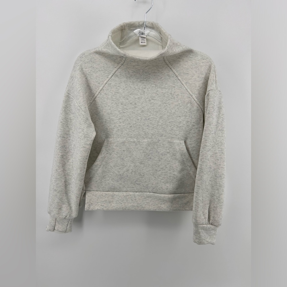 Athleta Girl Cozy Karma Fleece Lined Sweatshirt Gray Size Medium (8-10)